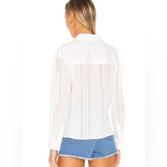 L'Academie REVOLVE brand The Coline Top White Button-Down Shirt- EUC- size S - Picture 3 of 9